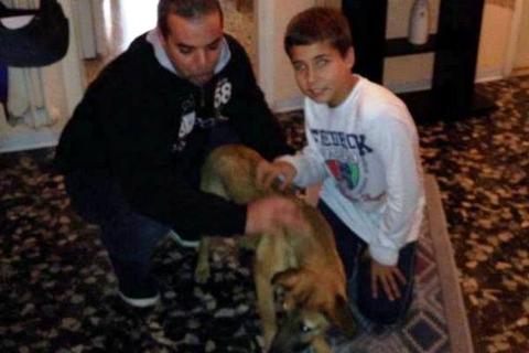 Teo con la famiglia